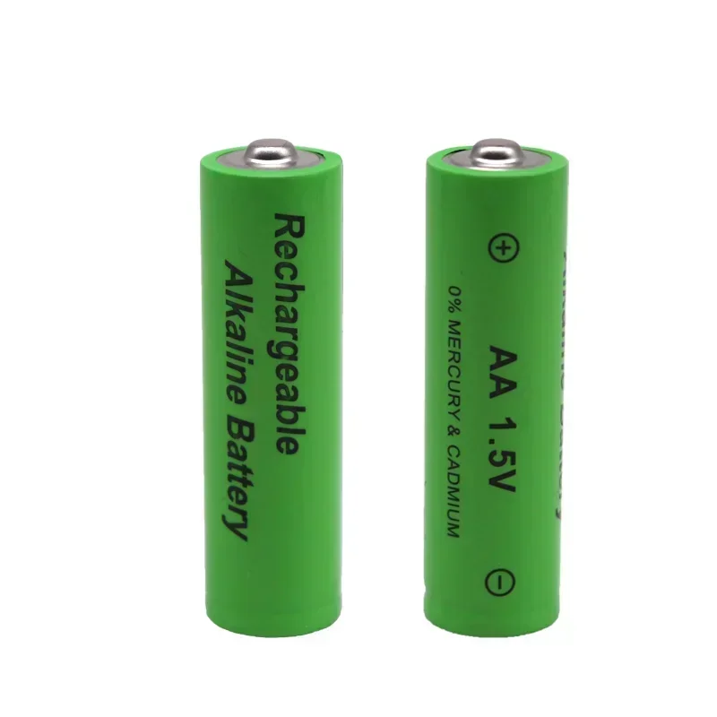 100% แบตเตอรี่แบบชาร์จไฟได้ถ่านอัลคาไลน์ชาร์จได้4000mAh 1.5V AA + ที่ชาร์จ AA