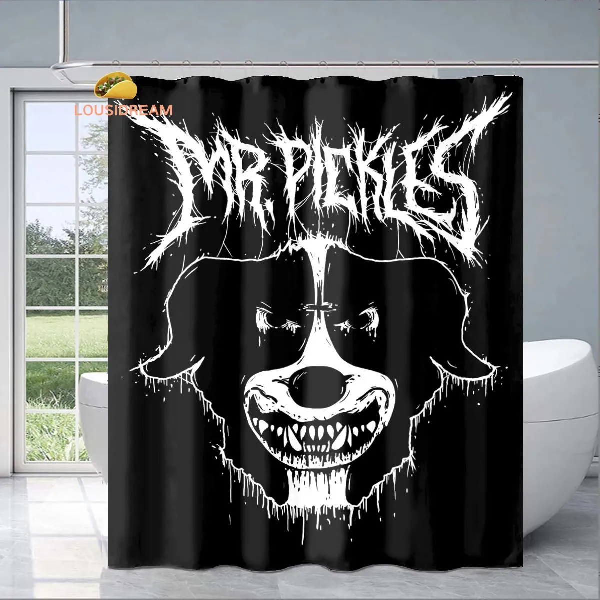 

Comedy Mr. Pickles Exquisite Shower Curtain Fashionable Decorative Gift for Adult Children's Bathroom Waterproof Mildew-proof