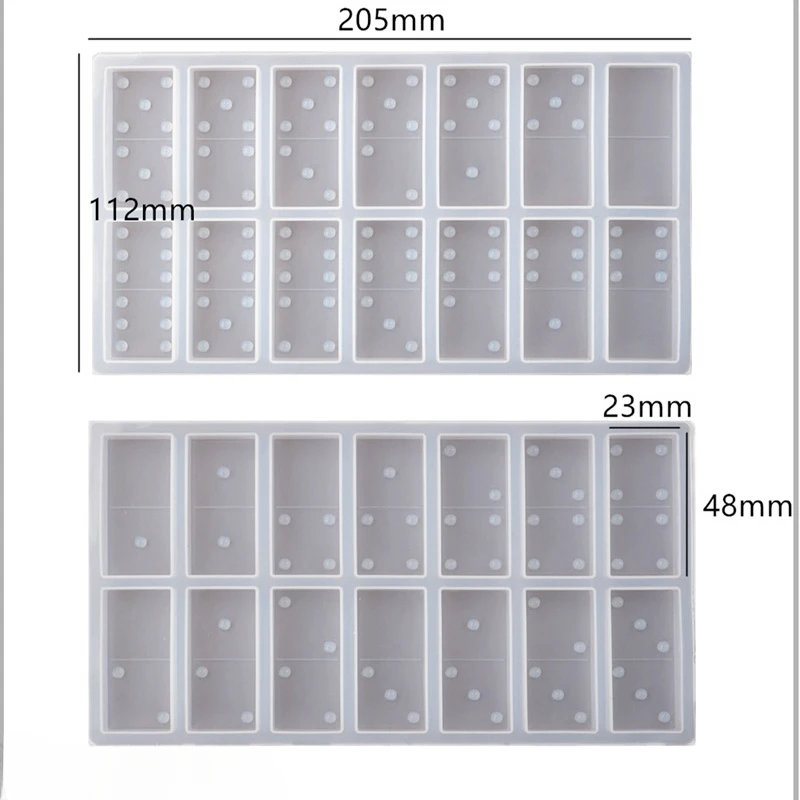 DIY Handmade Resin Domino Silicone Molds Jewelry Accessories Making Epoxy Resin Craft Cabochons Board Charms Resin