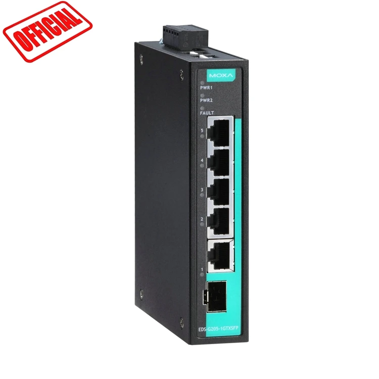 

EDS-G205-1GTXSFP Series MOXA GIGABIT Ethernet switch for electric moxa device original official agent Industrial network