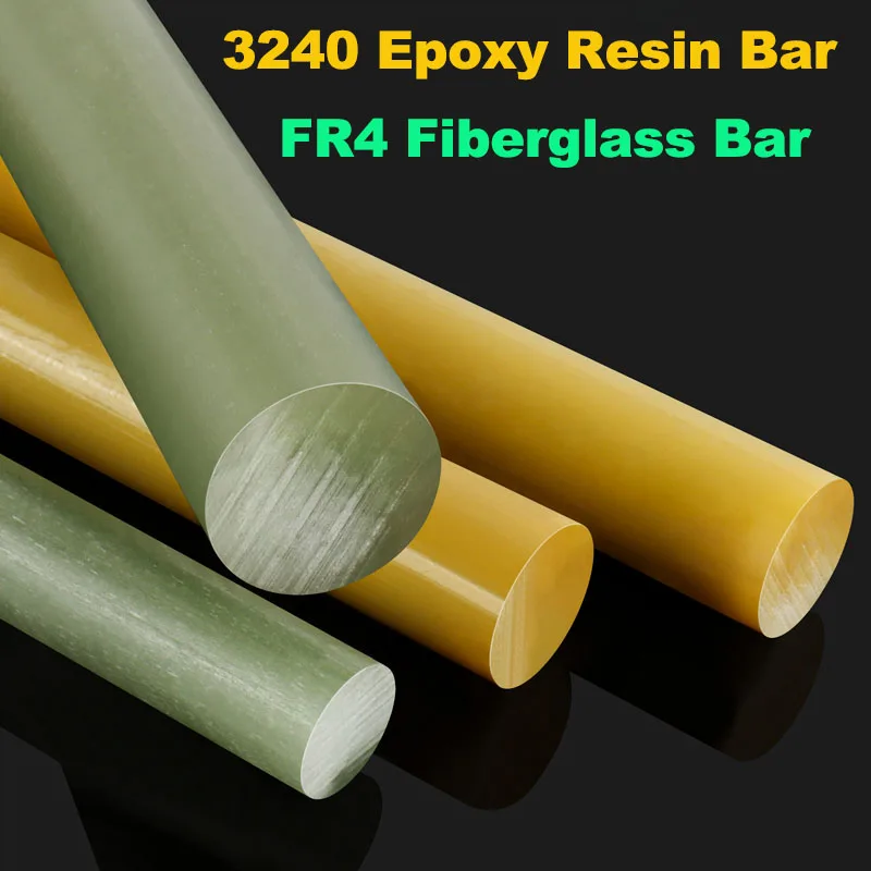 

3240 Epoxy Resin Bar FR4 Fiberglass Bar Light-green Rod Anti-static High Temperature 500mm Length