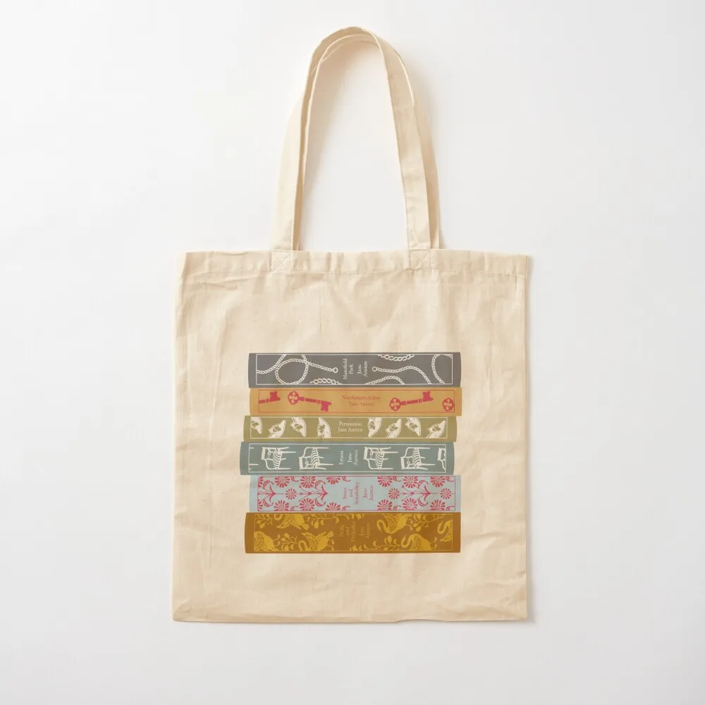 كومة من كتب جين أوستن حمل حقيبة حمل حقائب الرجال حقيبة تسوق بعجلات حقائب النساء أكياس التسوق #2