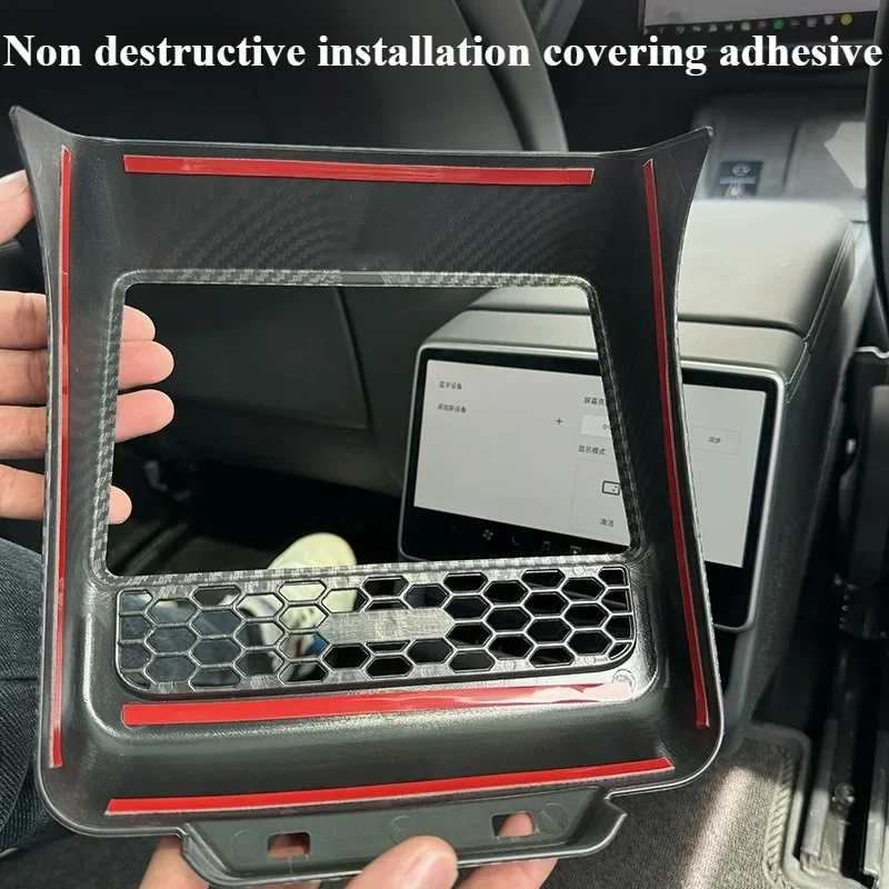 ل تسلا نموذج 3 هايلاند نموذج Y جونيبر 2025 غطاء فتحة التهوية الخلفية وحدة التحكم المركزية مسند الذراع صندوق المضادة للخدش الملحقات الداخلية #6