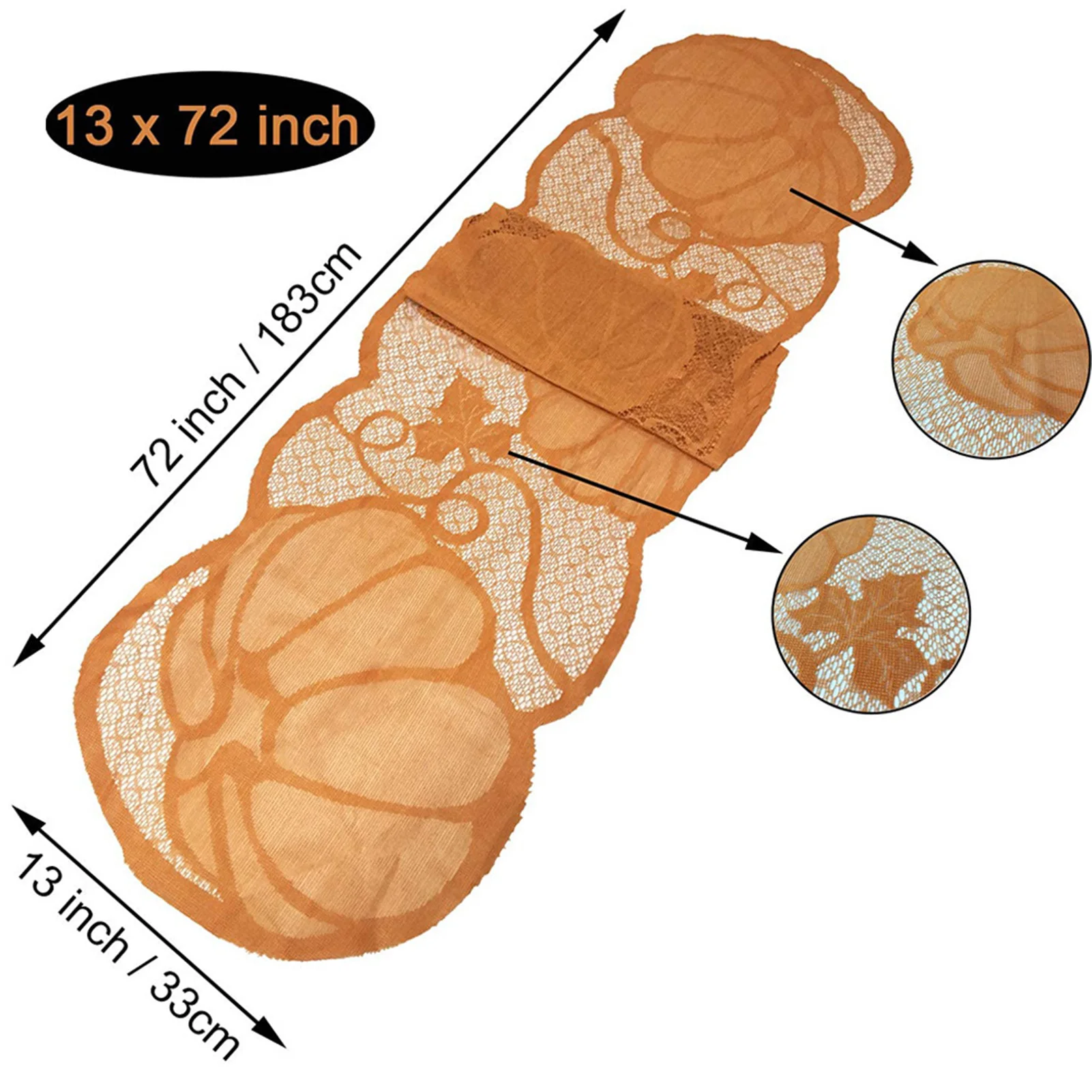 Runner da tavola per il giorno del ringraziamento con 4 tovagliette Runner da tavola con zucca arancione e tovagliette antiscivolo autunno Harvest Home Festive