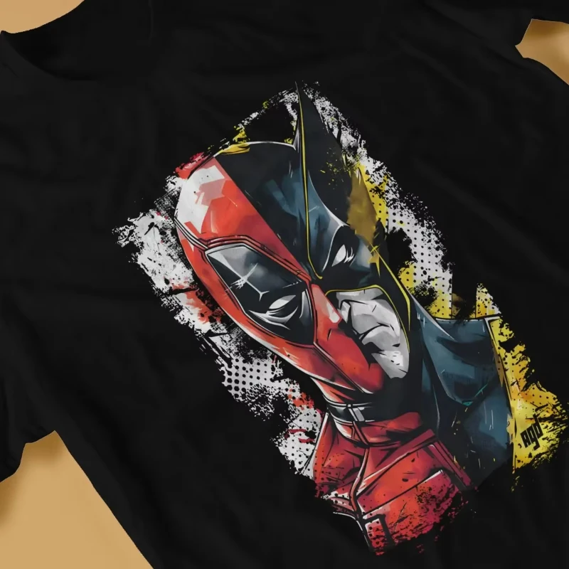 2025 فريق متحولة تي شيرت الرجال ديزني مارفل ديدبول ولفيرين مجنون تي شيرت طاقم الرقبة قصيرة الأكمام تي شيرت ملابس الكبار