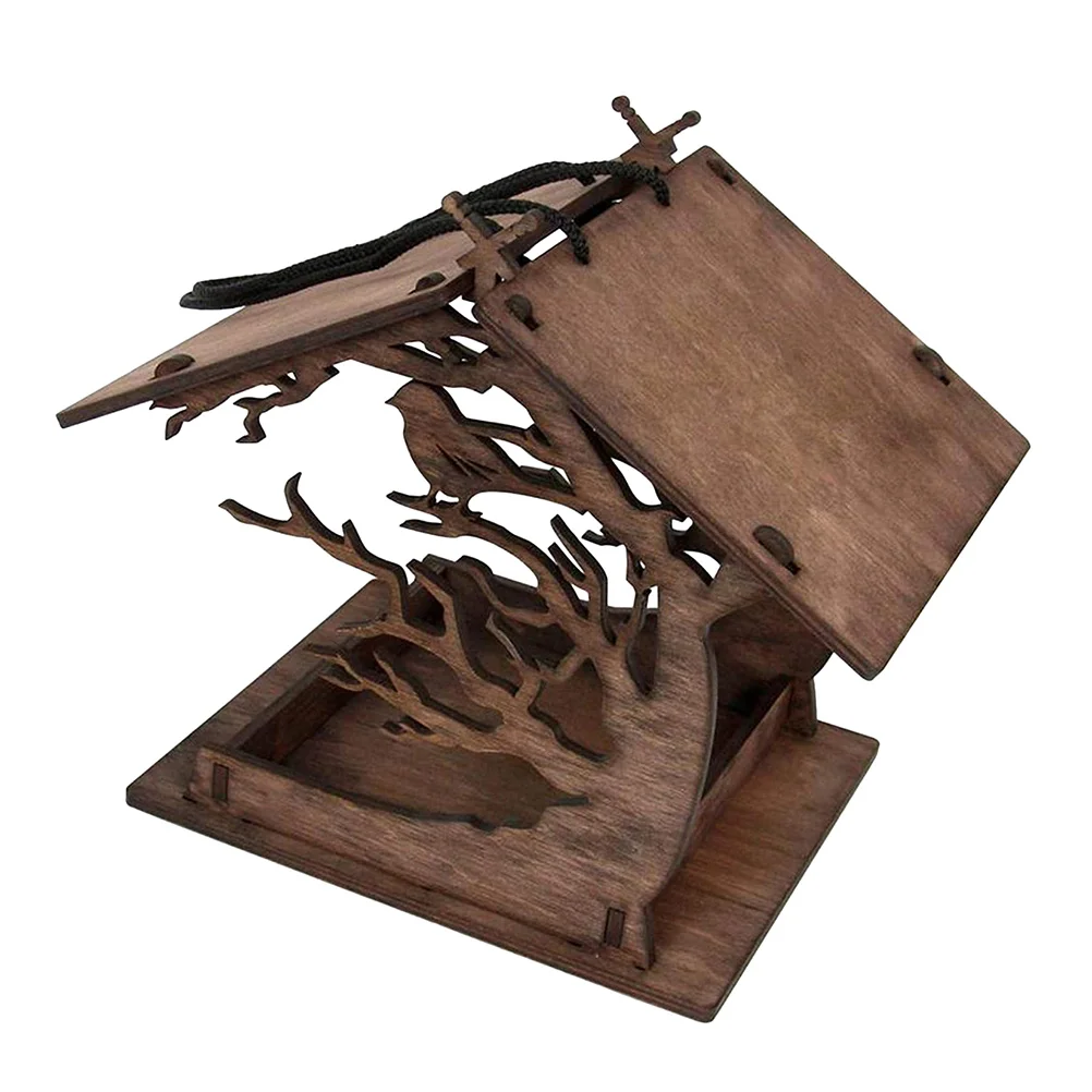 

1 set Decorative Bird Feeder Garden Yard Ornament Weather Resistant Hanging Bird Food Container For Outdoor Nature