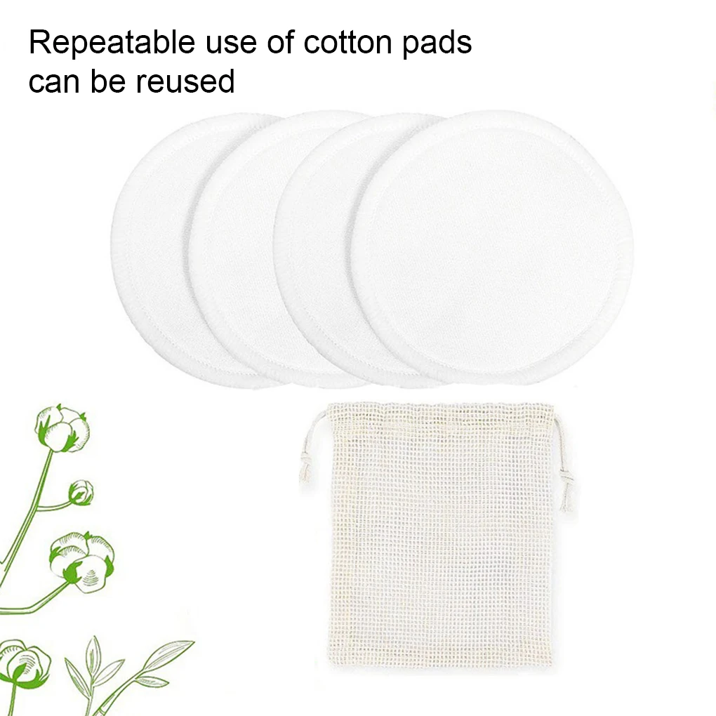 18x Wit Verfrissen En Revitaliseren Van De Reiniging Met Bamboe Make-Up Remover Pads Rustgevende Verlichting Huidverzorging