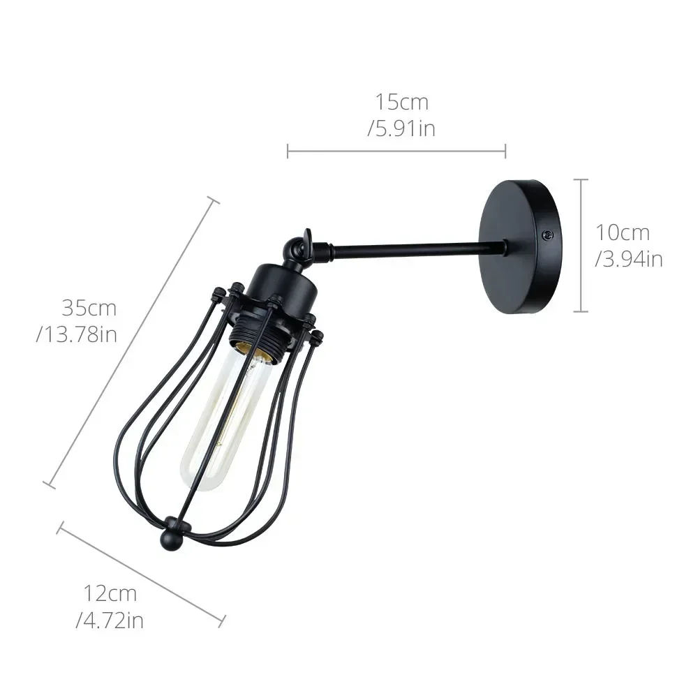 

Американские винтажные прикроватные светильники в стиле лофт, промышленные бра для спальни, настенные светильники для домашнего освещения 110 В/220 В E27