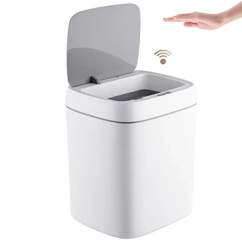 for ABS 12L 14L Intelligent Induction Automatic Trash Can Plastic Hotel Bathroom Toilet Household Kitchen Waste Bin
