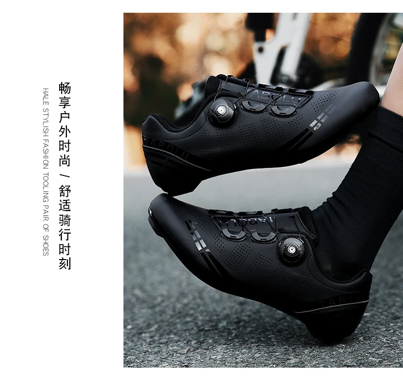Atmungsaktive Radsportschuhe für Herren MTB Mountainbike Klickschuhe mit Harter Sohle Professionelle Renn- und Wettkampfschuhe SPD Damen Rennradschuhe – Detail 9