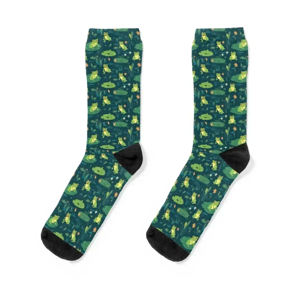 

Cute Cartoon Frogs Tile Pattern Socks sport gifts sheer Running Women Socks Men's