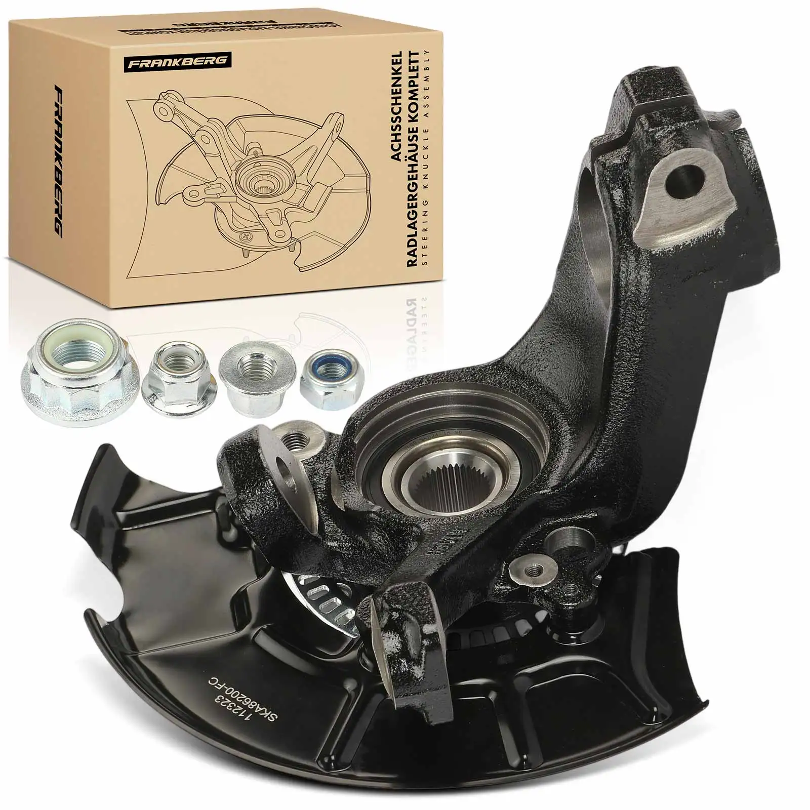 Frankberg 1x Stub Aswiel Lagerhuis Compleet Vooras Rechts voor Audi A3 8L1 VW Golf IV 1J 686-200