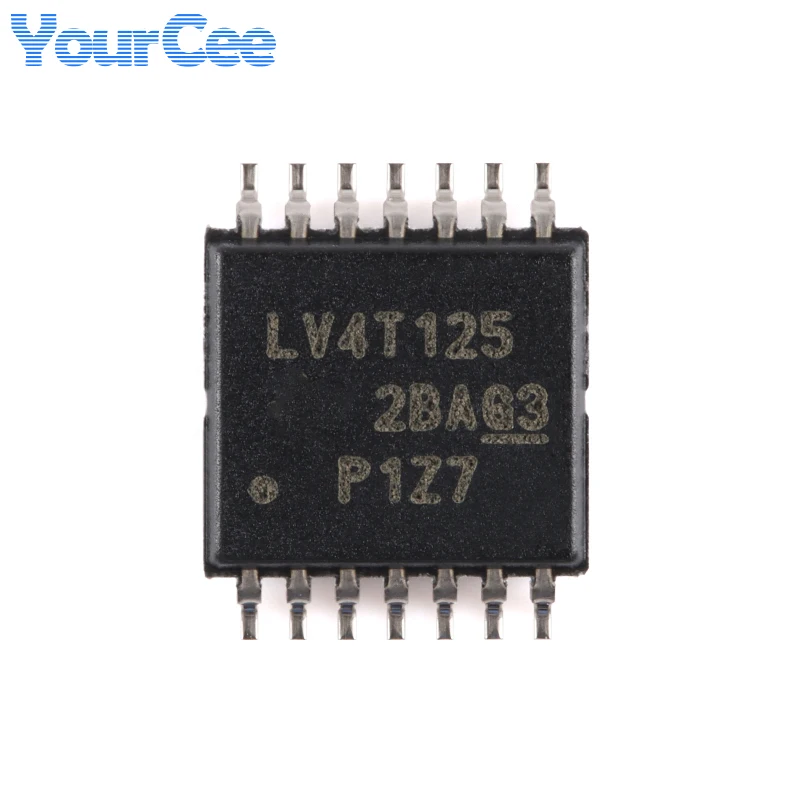 10pcs/2pcs SN74LV4T125PWR TSSOP-14 SN74LV4T125 TSSOP14 Single Power Supply Four-way Buffer Chip