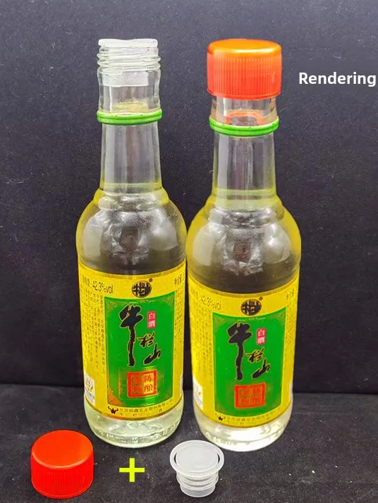 Tapa de Repuesto de Plástico para Botella de Licor Blanco Er Guo Tou, Etiqueta Dorada, Añejo Azul Superior, Tapa para Botella para Comedor y Uso General...