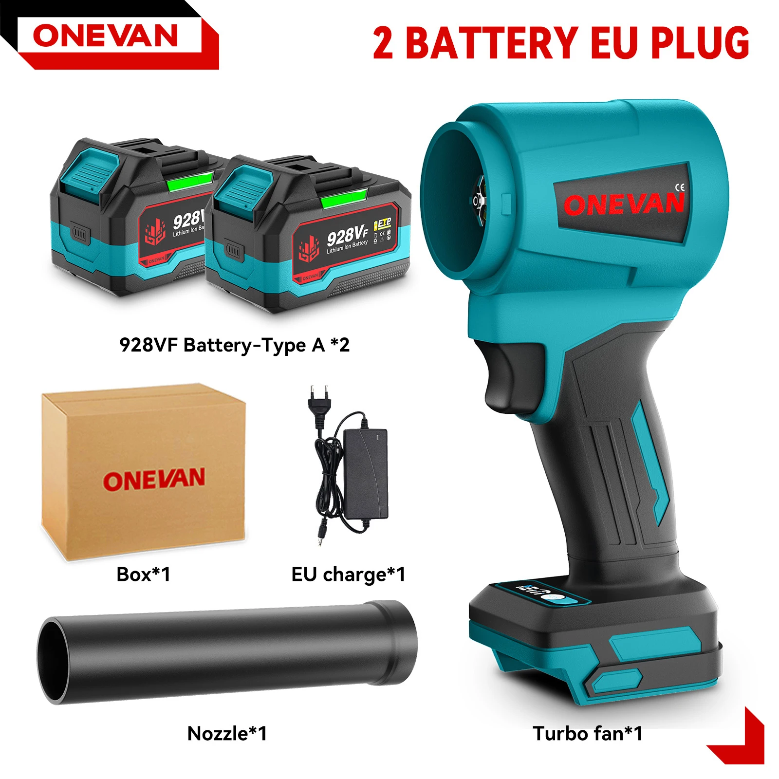 Borstelloze Elektrische Turbo Blower 300000 RPM Jet Fan 400 M/S Handheld Blad Stof Auto Droger Blazen Tool Voor Makita 18 V Batterij Pin
