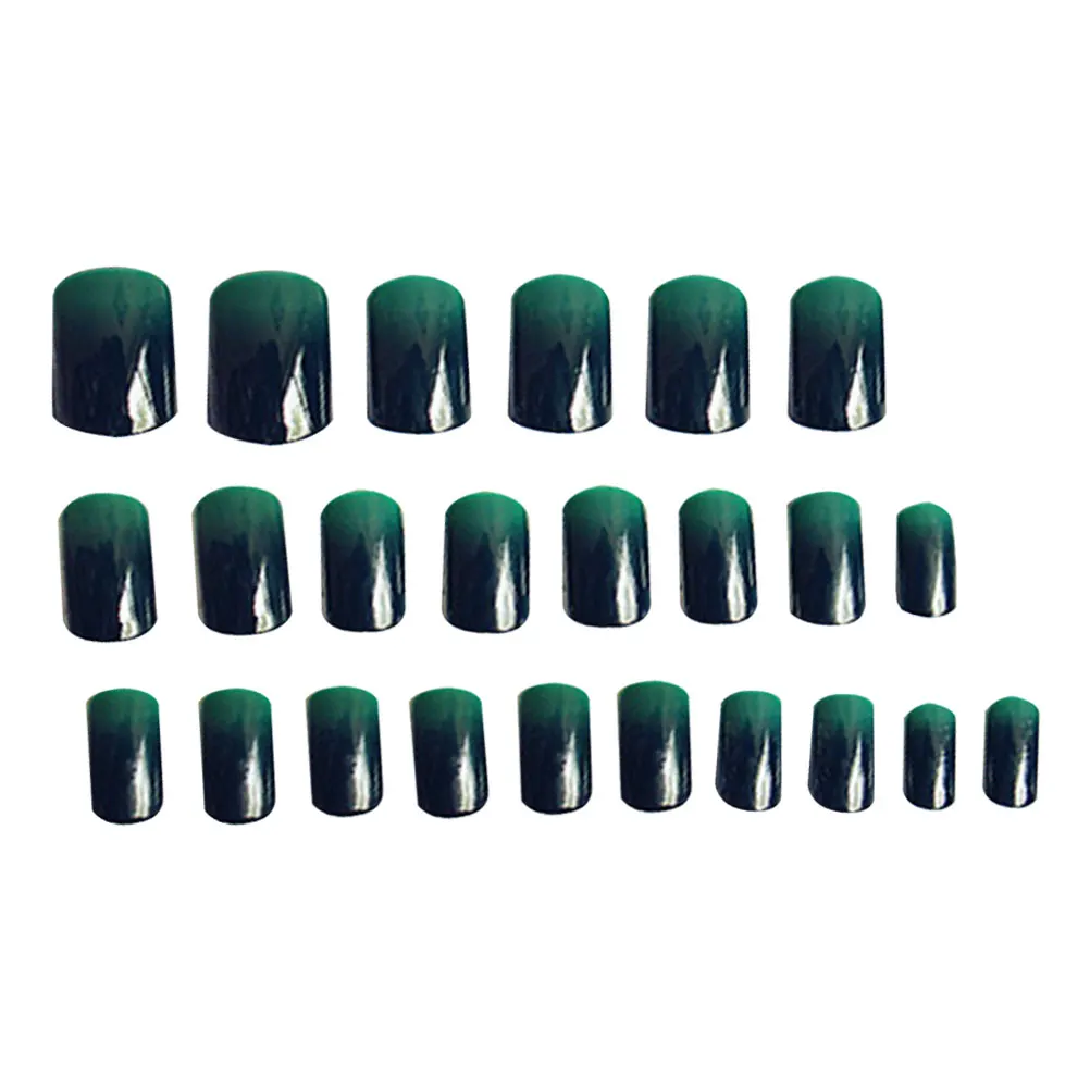 

24 Pcs Short Nail Tips Artificial False Nails Patch Accessories Durable Stylish No Smell Non Toxic Easy Shape File Paint Gel
