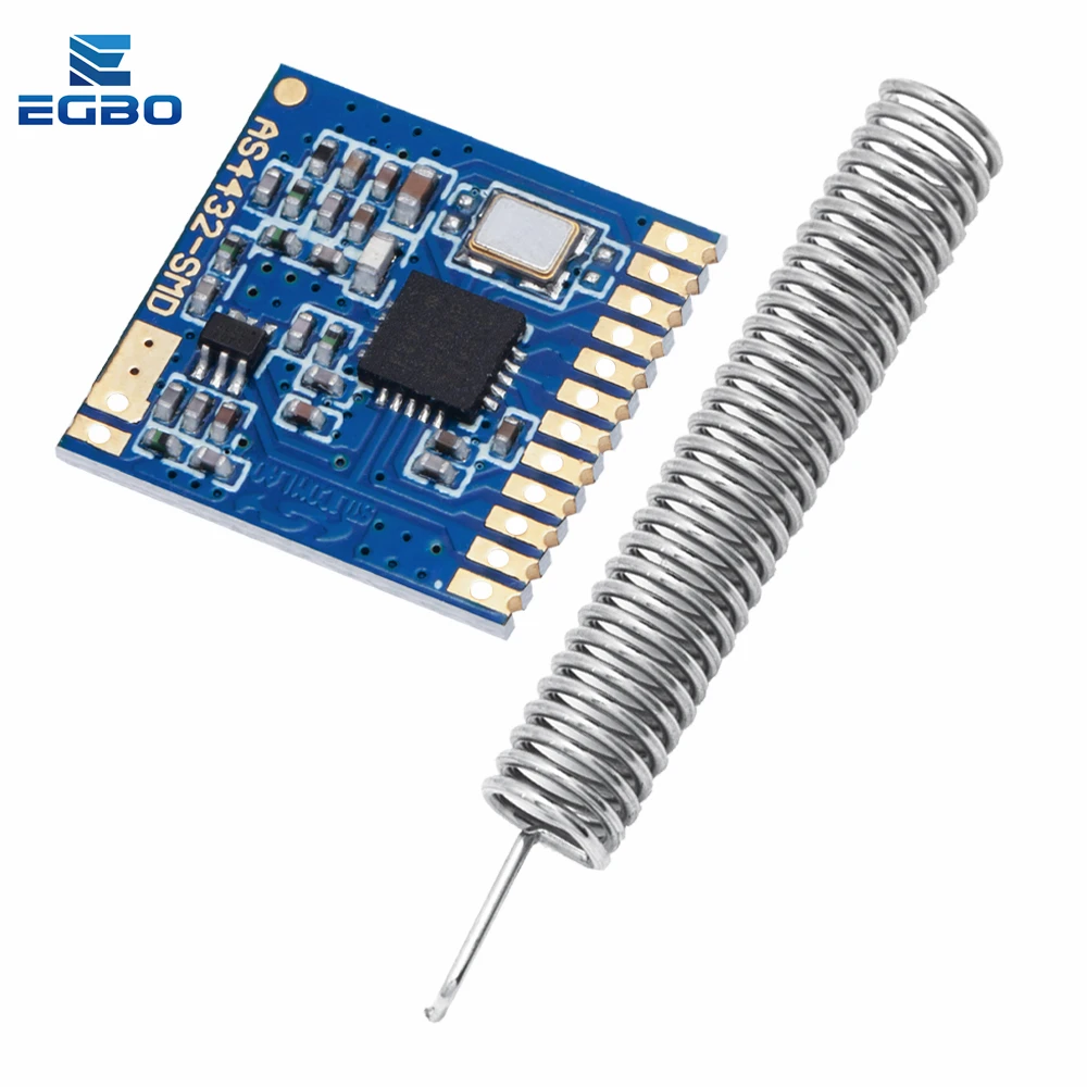 AS4432-SMD Si4432 433MHz وحدة لاسلكية SI4432 حجم صغير مصلحة الارصاد الجوية 100mw 1.5 كجم