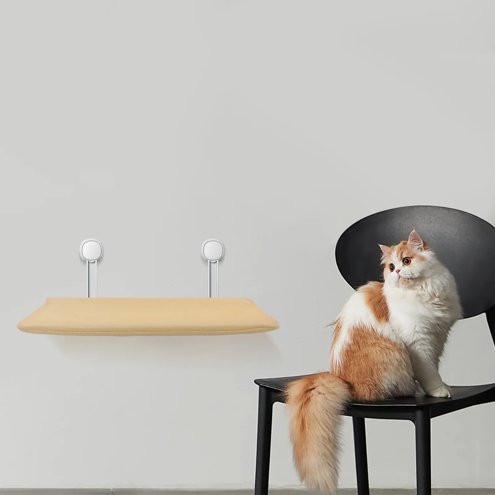 Funda de repuesto para percha de ventana para gatos, cremallera, antideslizante, fácil de limpiar, cómoda tela de algodón, cama de descanso para gatos durante todo el año