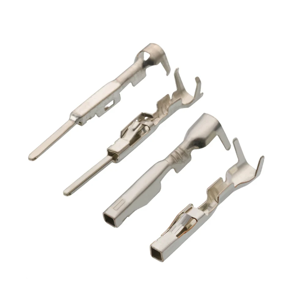 100 PCS 1.2mm Splice Pins Electrical Connector Plug 1718653-1 4F0973703 G406 DJ623W-1.2x0.6A DJ615YB-1.2x0.6A for Electronics