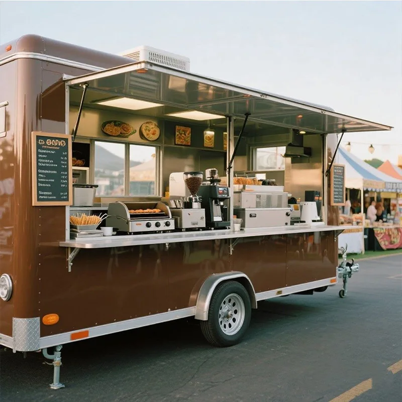 

yu-Factory Price Mobile Food Cart Street Fast Food Trailer for Ice Cream Snack Food Hotdog Candy&