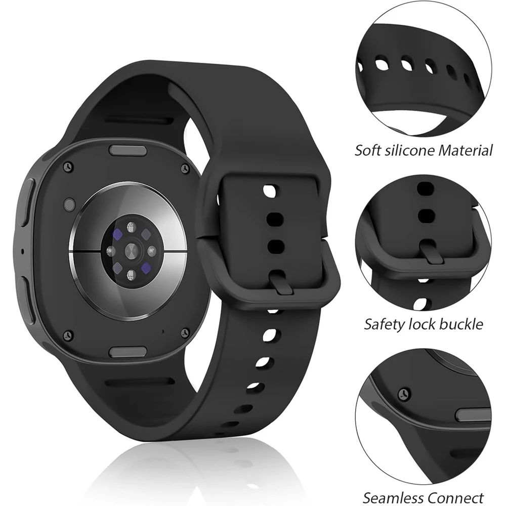 Sportarmbänder für Samsung Galaxy Watch 9 8 44mm 40mm 46mm Zubehör Handgelenk-Silikonarmband Correa Galaxy Watch 8 Classic Band – Detail 4