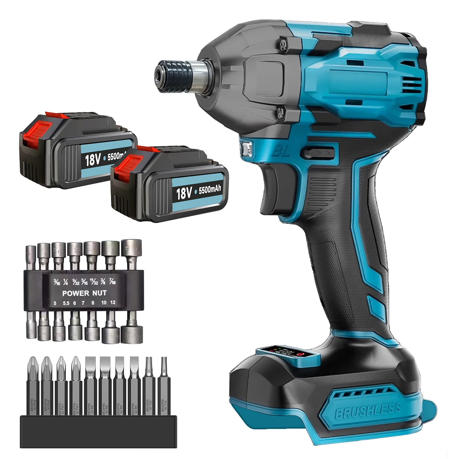 Cordless Screwdriver with 2pcs 5.5Ah Battery, Drill Driver Set & Two Rotation Mode, Electric Screwdriver for Car/Home/Office/DIY