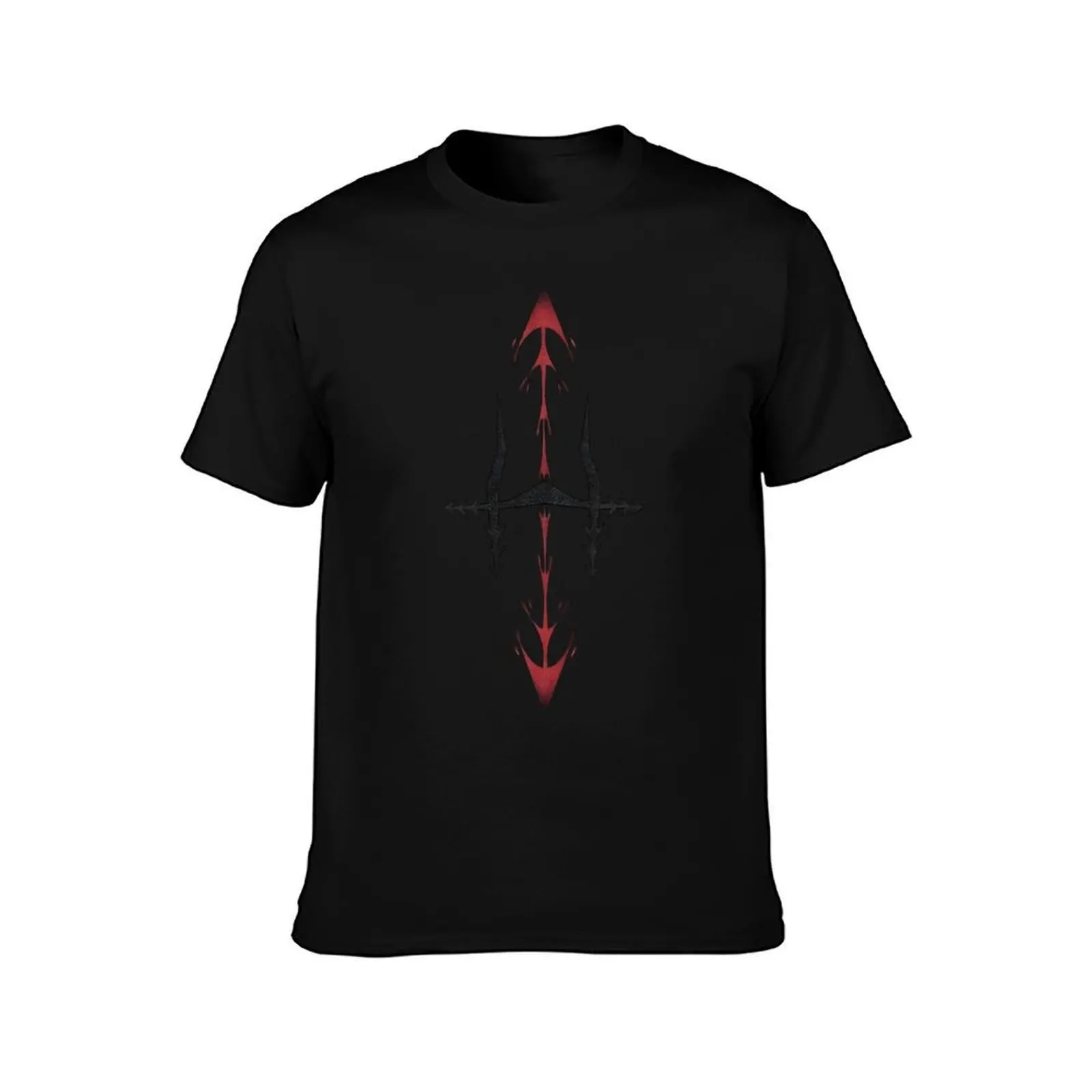 Cursed blood symbol T-Shirt, Summer Casual Cotton Tee, Oversized Streetwear Tops, Vintage Graphic Print, Loose Fit Short Sleeve