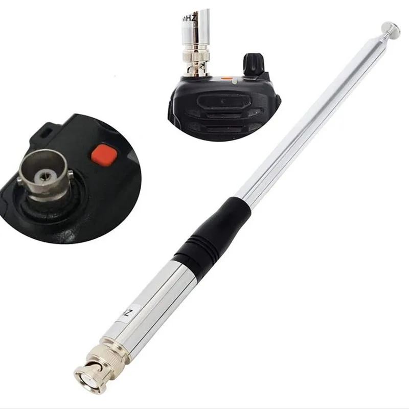 Telescopic Rod HT Antenna CB Handheld Portable Radio with BNC Connector Compatible with Cobra Midland Uniden Anytone CB Radio