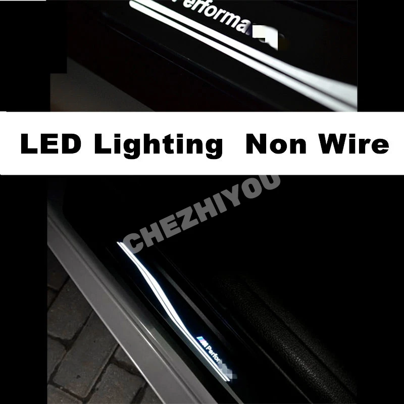 For BMW 3 Series F30 F31 2011-2019 LED Light Door Sill for M Performance Car Door Welcome Pedal Threshold with Battery 1 Pair