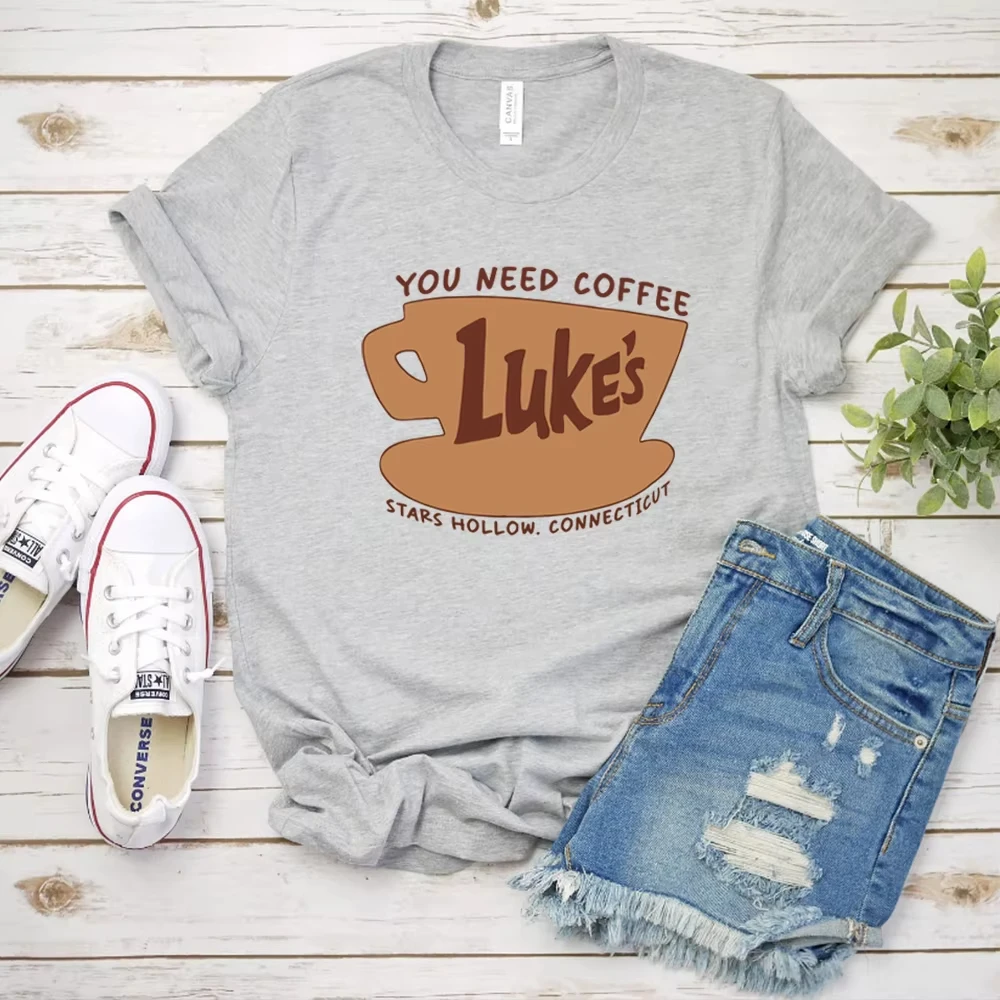 Unisex Coffee Lover Graphic T‑Shirt Retro Coffee Cup Quote Print Crew Neck Short Sleeve Casual Daily Tee For Men Women
