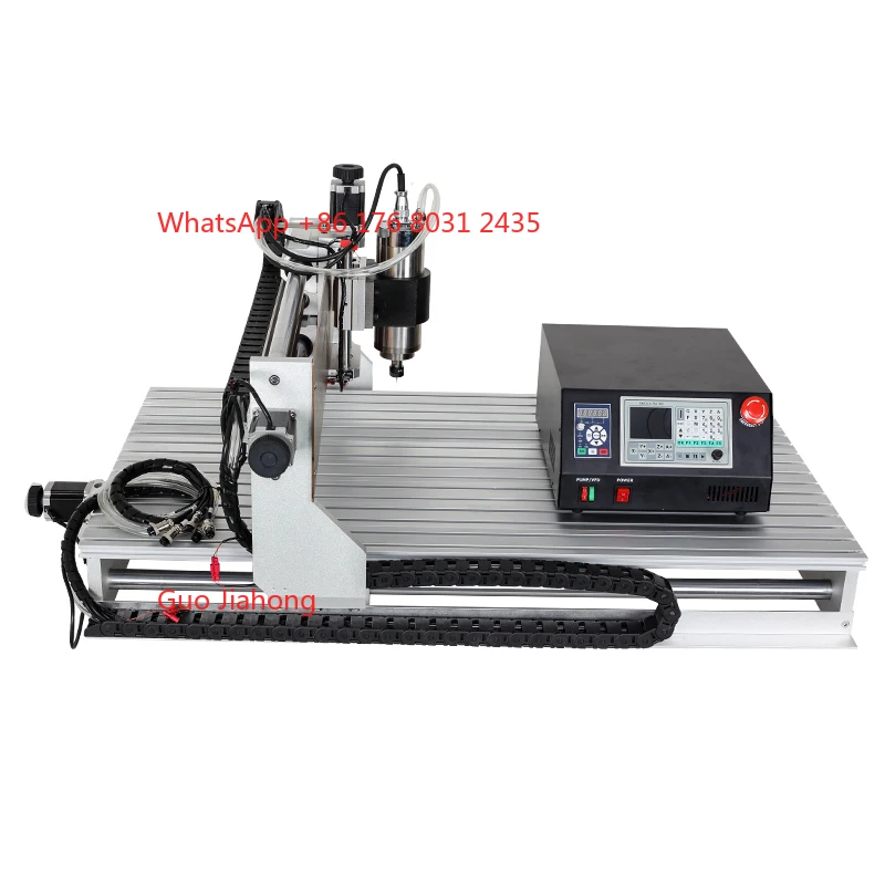 

Mini Cnc Milling Machine Water Cooling 6090 4 Axis 2200W Spindle DSP Cnc Router Ball Screw for Wood Marble Engraving