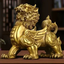 Zhaocai metal Pixiu Ornament living room home decor Feng Shui Absorb wealth Housewarming Opening Gifts Chinese style Crafts