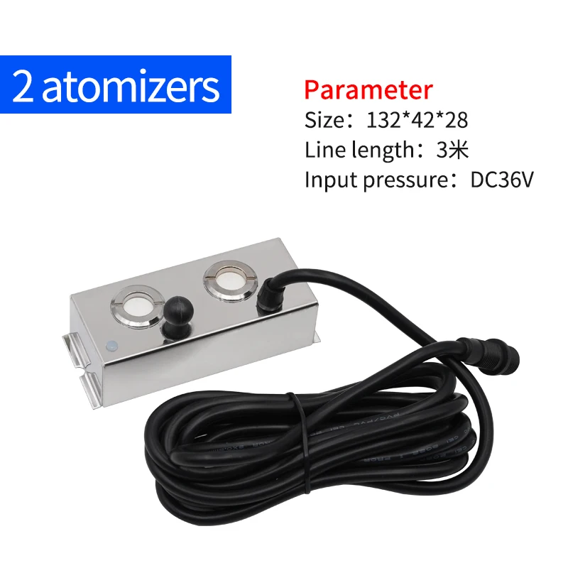

2 head Air Humidifier Stainless Steel Ultrasonic Mist Maker Fogger for Greenhouse Pond Hydroponics Atomizer Fog Sprayer