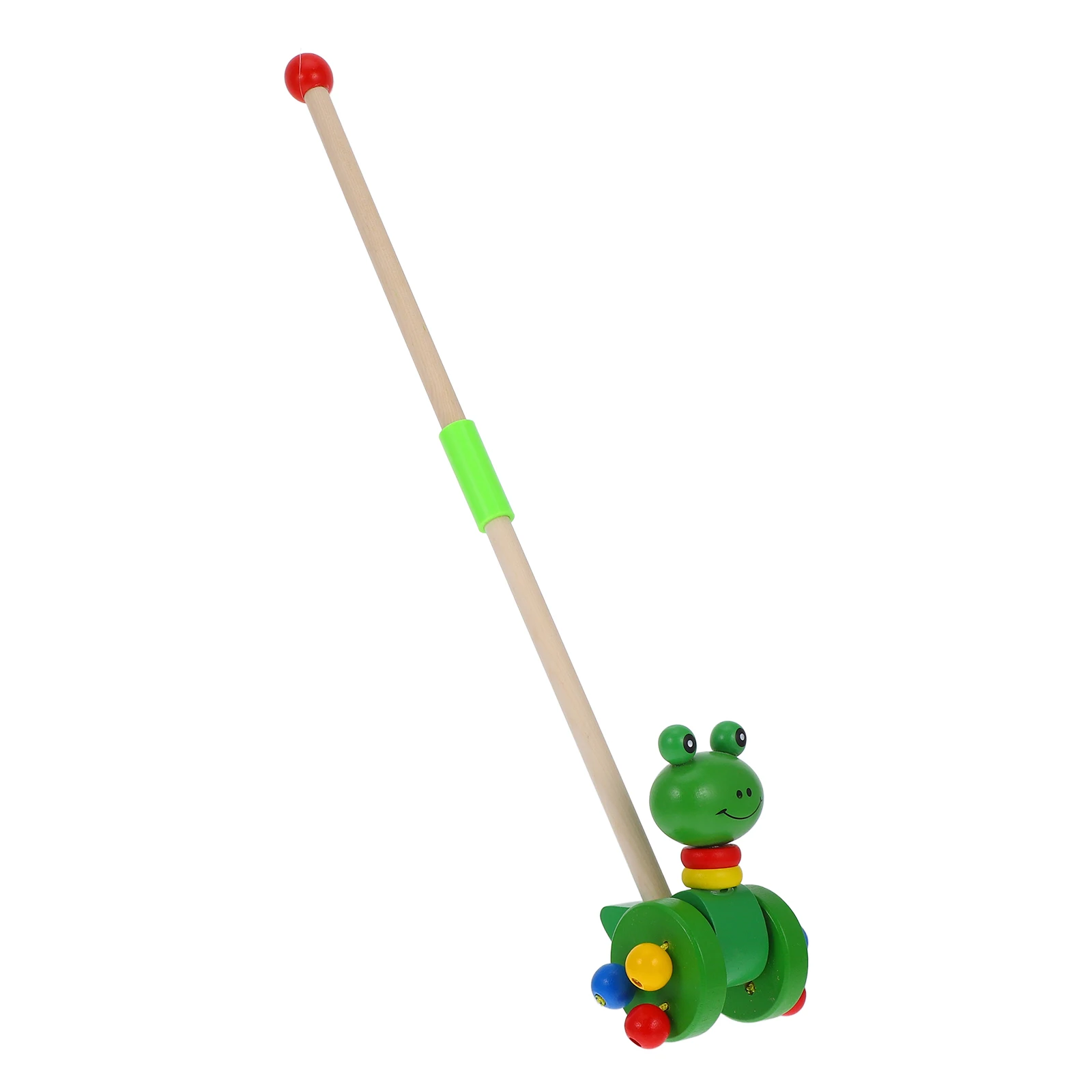 

Early Childhood Baby Walker Wooden Trolley Kids Boy Toddler Toys Pull Push Car Bright Color Cartoon Shape Educational