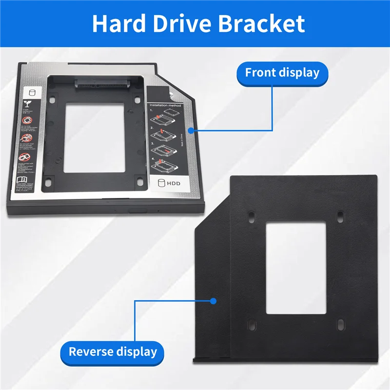 A42Z-Universal Sata 2Nd Hdd Ssd القرص الصلب العلبة 9.5 مللي متر ل Cd/Dvd-Rom خليج بصري ل Hdd Sataii Sdd قوس القرص الصلب