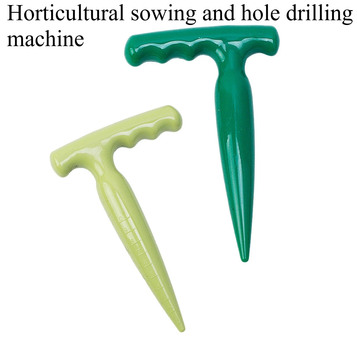 

2PCS Plastic Garden Plant Seeds Seedlings Hole Drilling Seeder Long Handle Hole Digging Seeder Gardening Tool