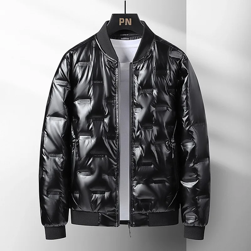 

Мужские короткие бейсбольные куртки, зимняя теплая куртка, мягкая куртка, высокое качество, тонкая повседневная модная водонепроницаемая куртка с воротником-стойкой