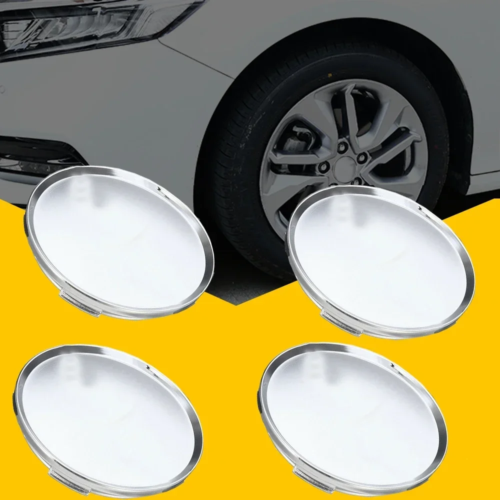 4Pcs Silver Universal 63mm Vehicle Car Wheel Center Caps Cover Tyre Tire Rim Hub Cap Car Accessories