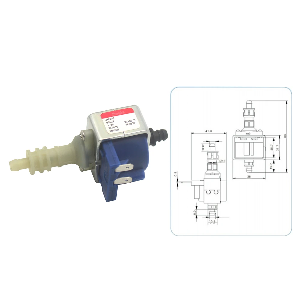 Jiayin JYPC-2 DC 12V 1.3A Electromagnetic Solenoid Water Pump for Electric Iron ,Steam Mop, Garment Steamer ,Coffee Machine ,etc