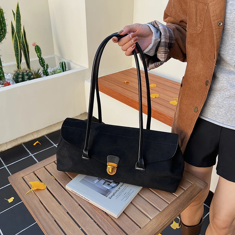 bolsos de lujo mujer marcas famosas bandoleras Bolsos de hombro con diseño de solapa de calidad para mujer, los últimos bolsos de diseñador de lujo, bolsos de ante PU de gran capacidad para ir al trabajo, 2025