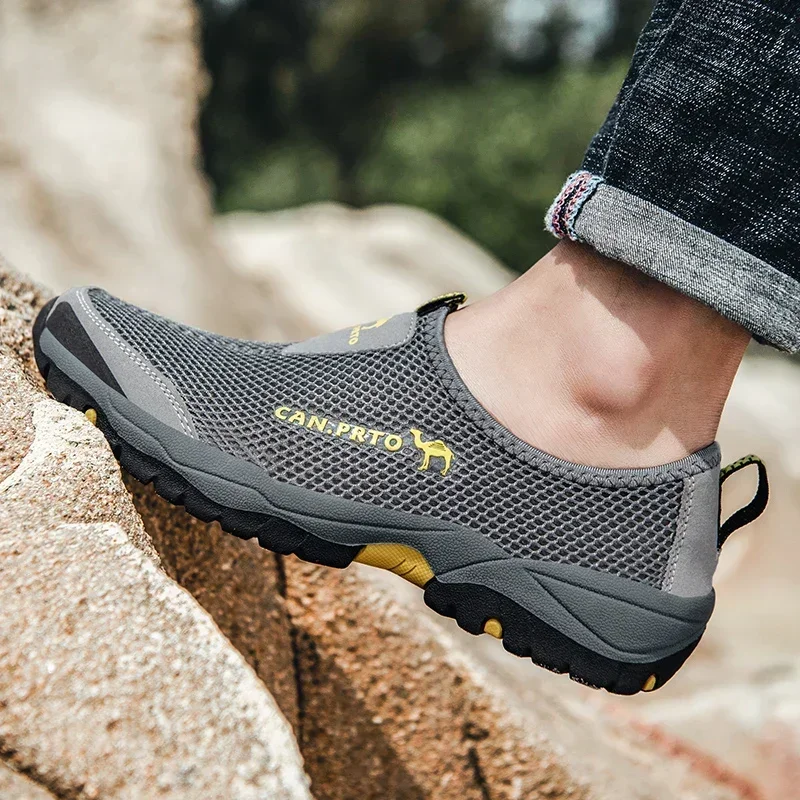

Mesh outdoor Men Casual Shoes Fashion Summer Shoes Breathable Slip-on Flats Men Sneakers Comfortable Water Loafers Zapatillas