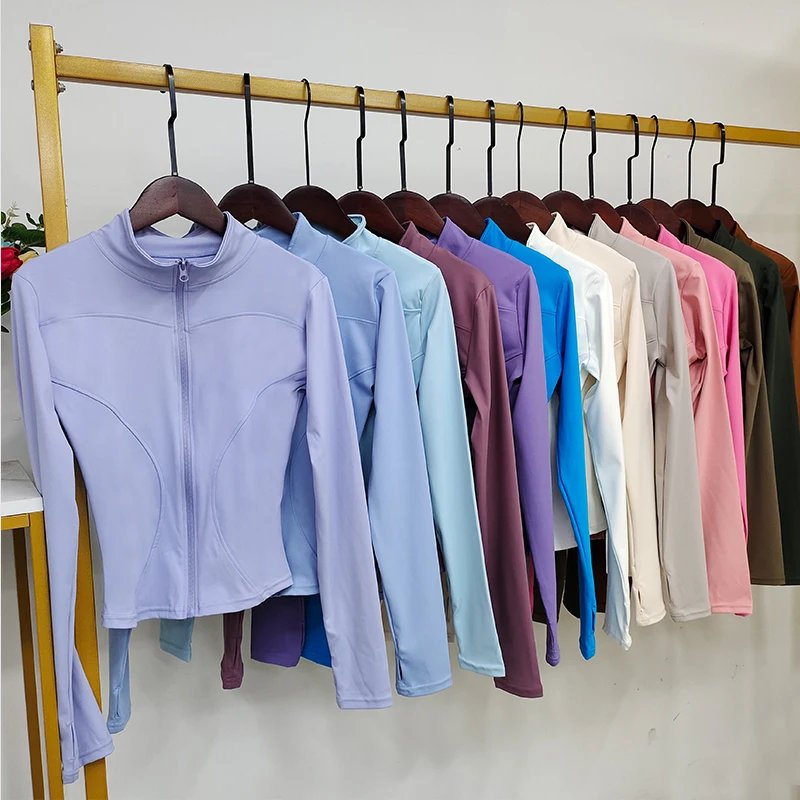 F2 Zippers Sports Jackets for Women Yoga T-shirts Fit Coat Casual Long Sleeve Gym Tops Tight Clothing Slimming Running Blouses