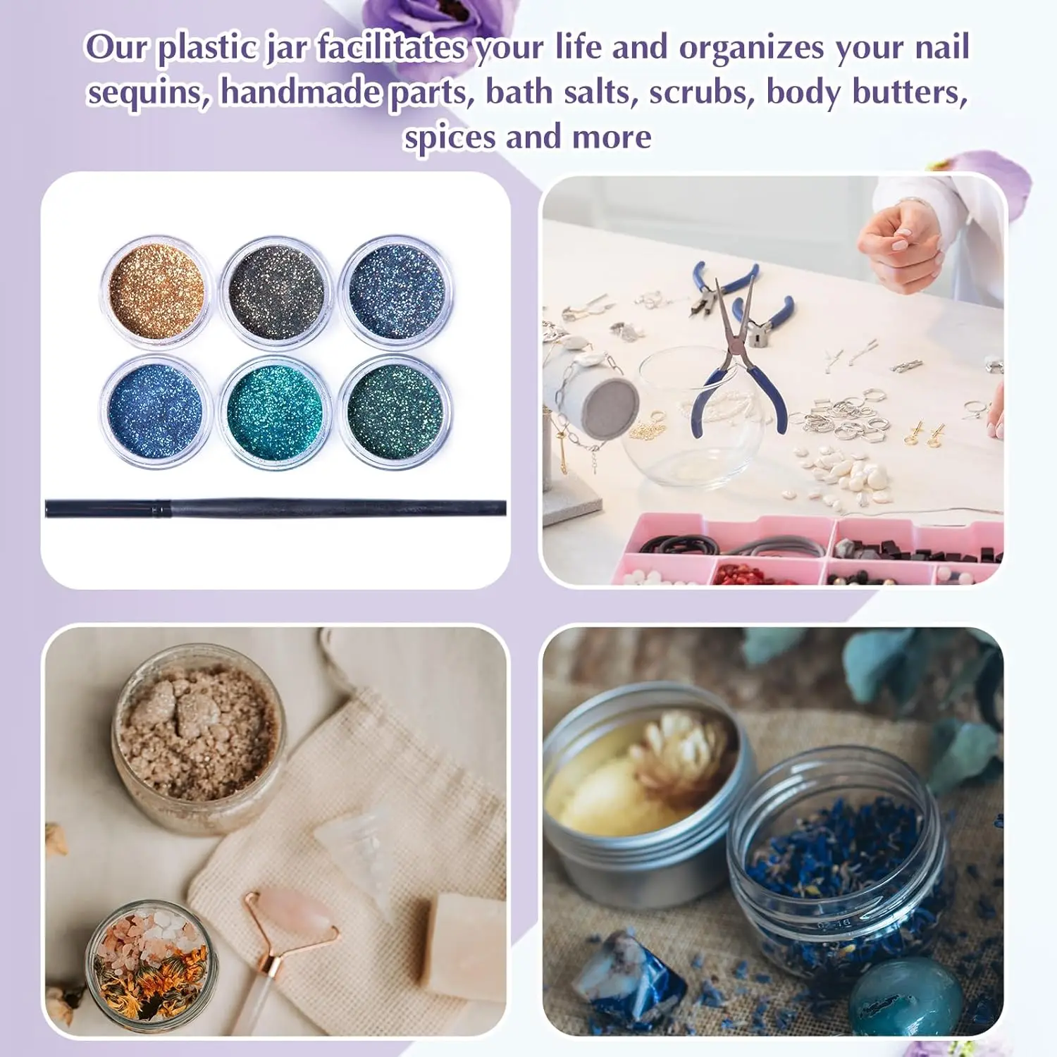 20 Stück 2/3/5/10/15/20g Plastikdosen mit Deckeln, Mini-Kosmetikbehälter mit breiter Öffnung für Lotion, Creme, Make-up, Reiseaufbewahrung – Detail 7