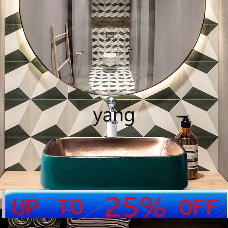 

CX counter basin rectangular ceramic face wash bathroom household wash basin