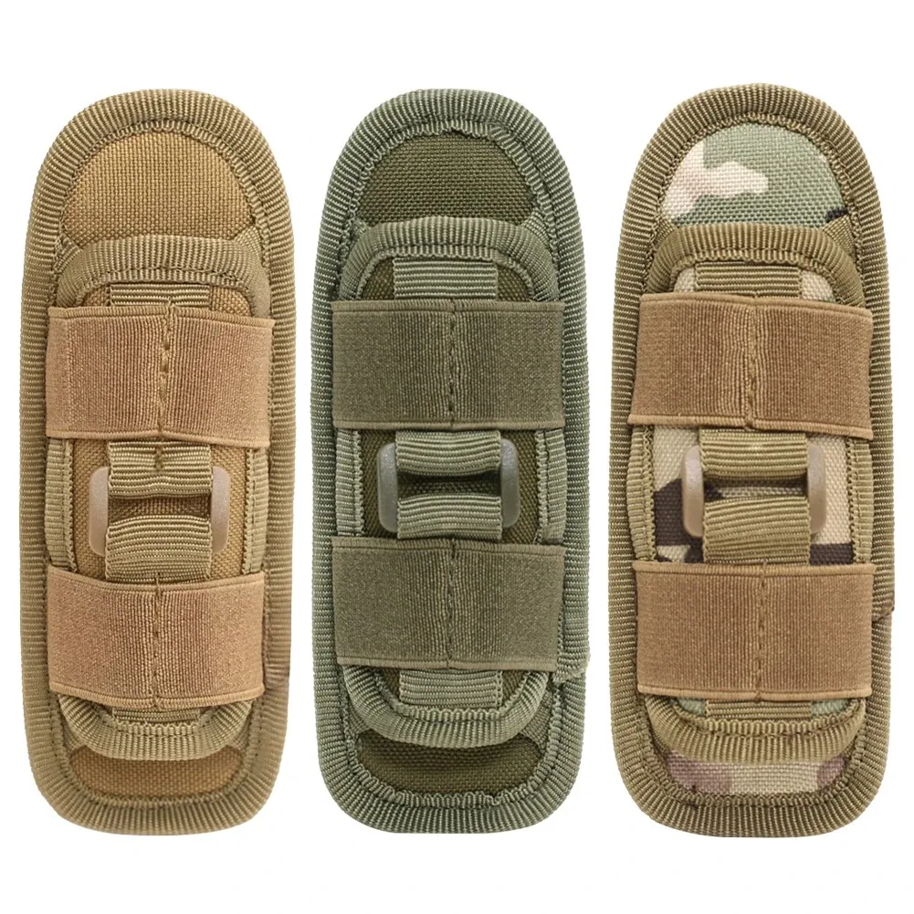 Tactical Flashlight Pouch Belt Torch Bag Durable Hunting Lighting Accessory Survival Kits 360 Degree Holster Rotary Torch Case