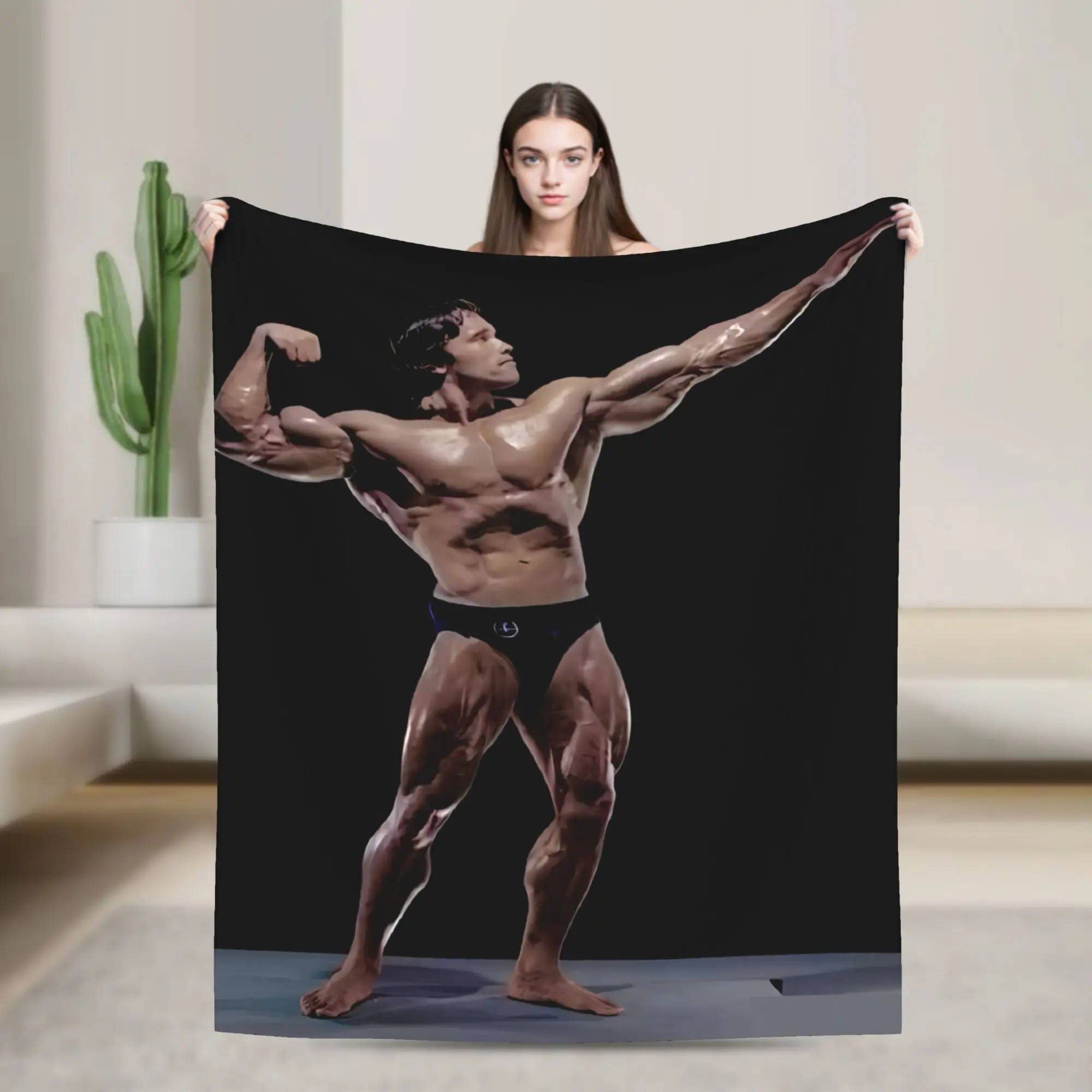 New Arrival Arnold Schwarzenegger Blanket Lightweight Thin Fleece  Cozy Throw Blanket Machine Washable