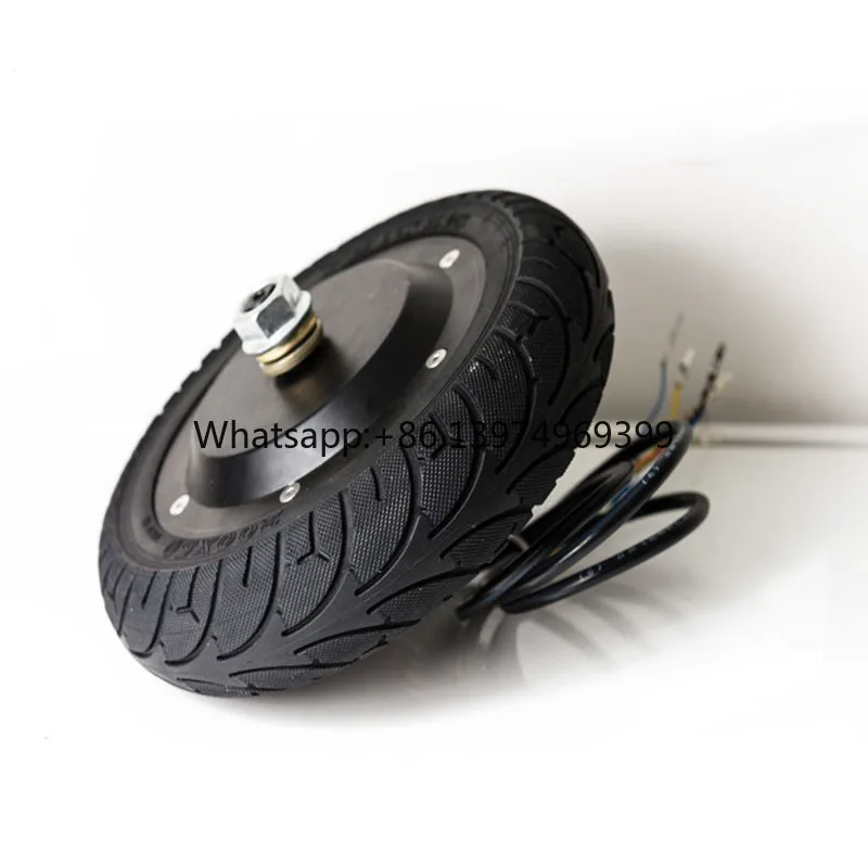 Electric Brake Hall Sensor Motor Hub 8 Inch Brushless Gearless Integrated Hub Motor With Hollow Tire Escooter Replacement Parts