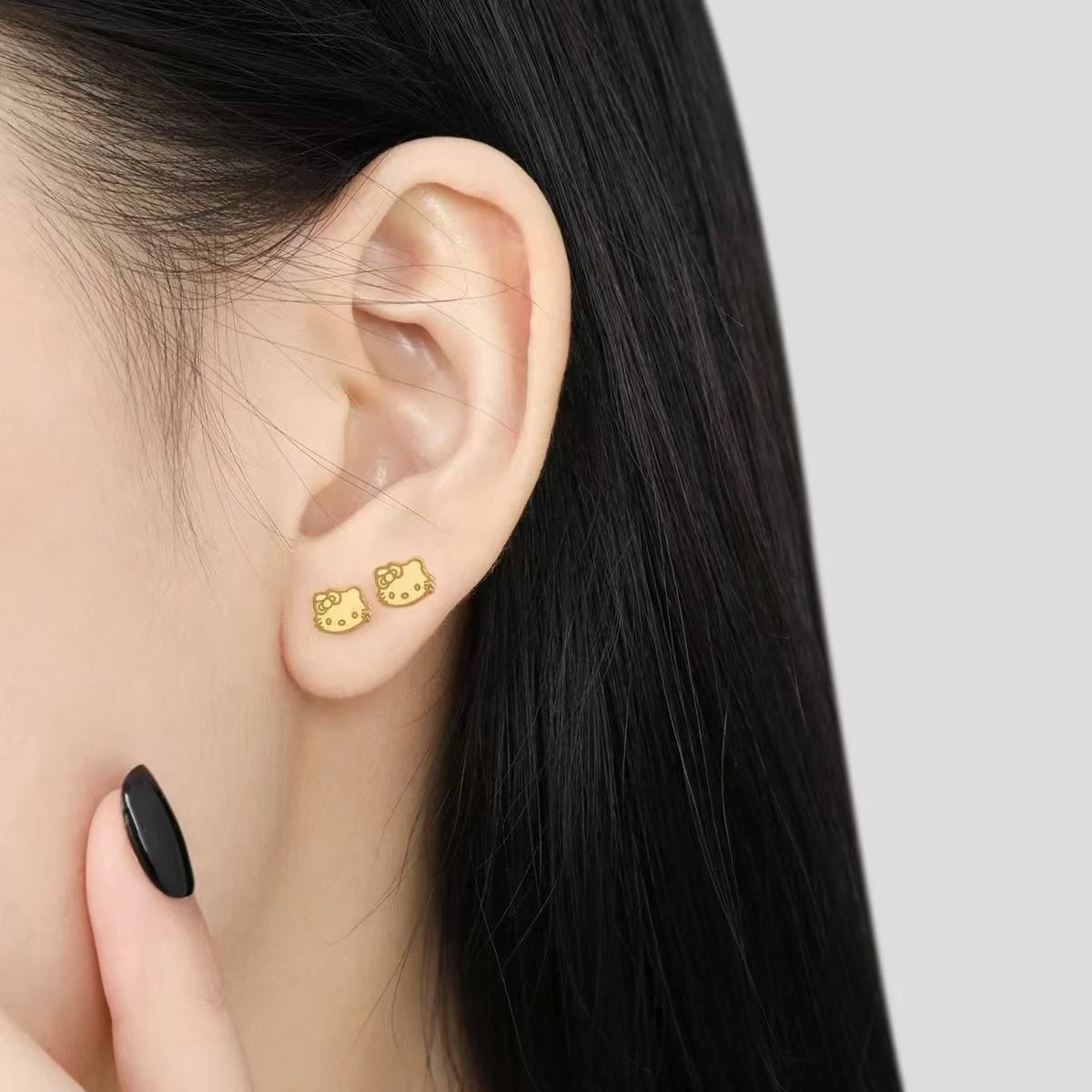 Mini Kitten Stud Earrings for Female Cute Fresh Versatile Minimalist Daily Match Simple Ear Ornaments Gift