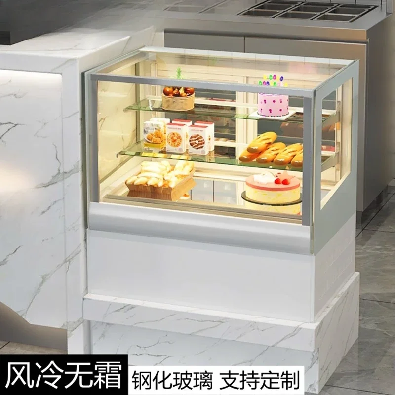 Cake Cabinet Counter Commercial Dessert Refrigerated Display Cabinet Small Milk Tea Shop Fruit Bar