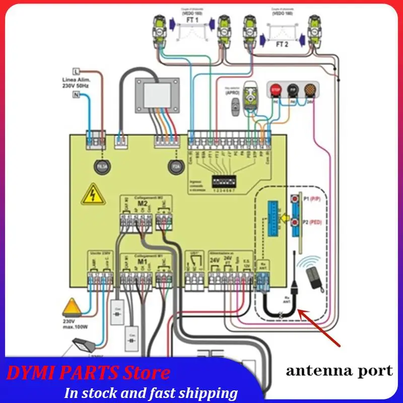 Global Sale-2X العالمي 433Mhz كابل هوائي لبوابة المرآب راديو إشارة الداعم مكرر في الهواء الطلق مقاوم للماء بوابة التحكم Ante #4